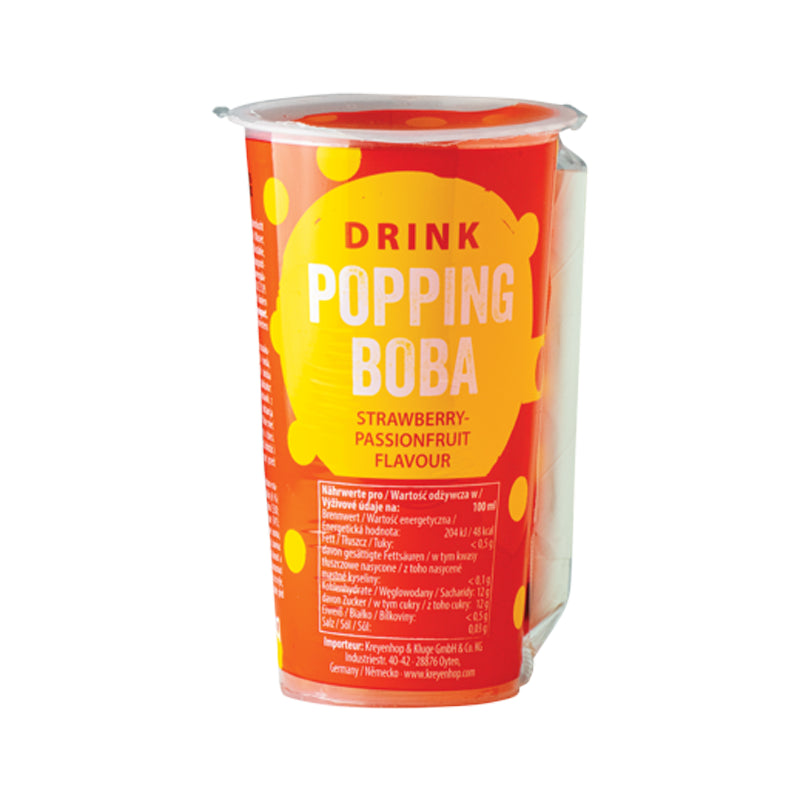 OBOBA Popping Boba Drink - Erdbeere & Passionsfrucht mit Pfand