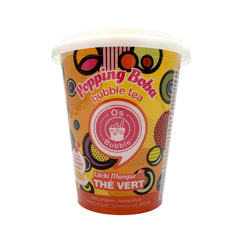 O's BUBBLE Popping Boba Bubble Tea - Litschi & Mango mit Pfand