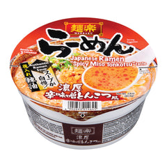 Hikari Miso Menraku Cup Ramen Würziger Miso Tonkotsu Geschmack 80g