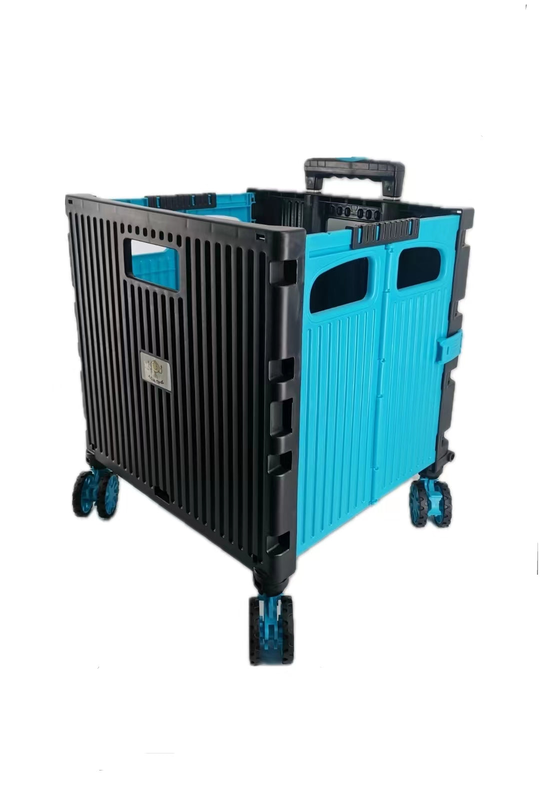 Einkaufstrolley, Klappbar, Einkaufsroller bis 35 kg, Verstellbarer Griff, Mit Rollen