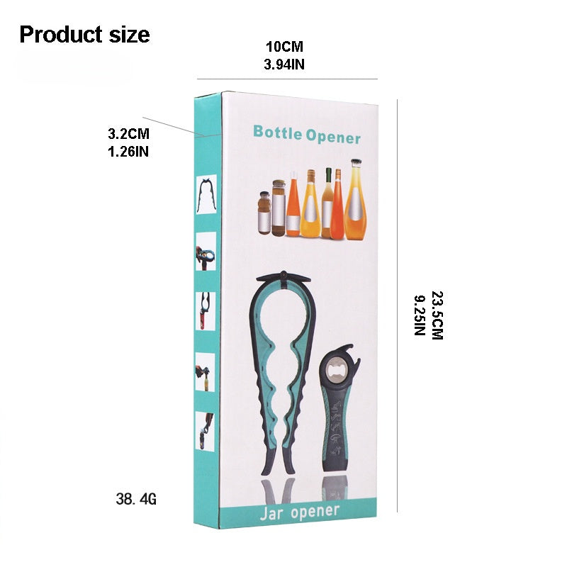 5-in-1 Flaschen- & Dosenöffner, Gummigriff, Senioren & Arthritis-freundlich