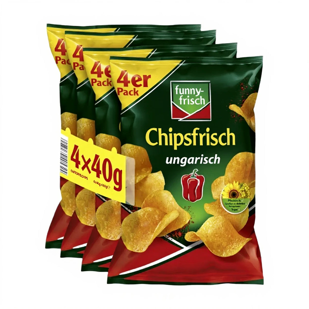 Funny-frisch knusprige ungarische Kartoffelchips Multipack 4X40g