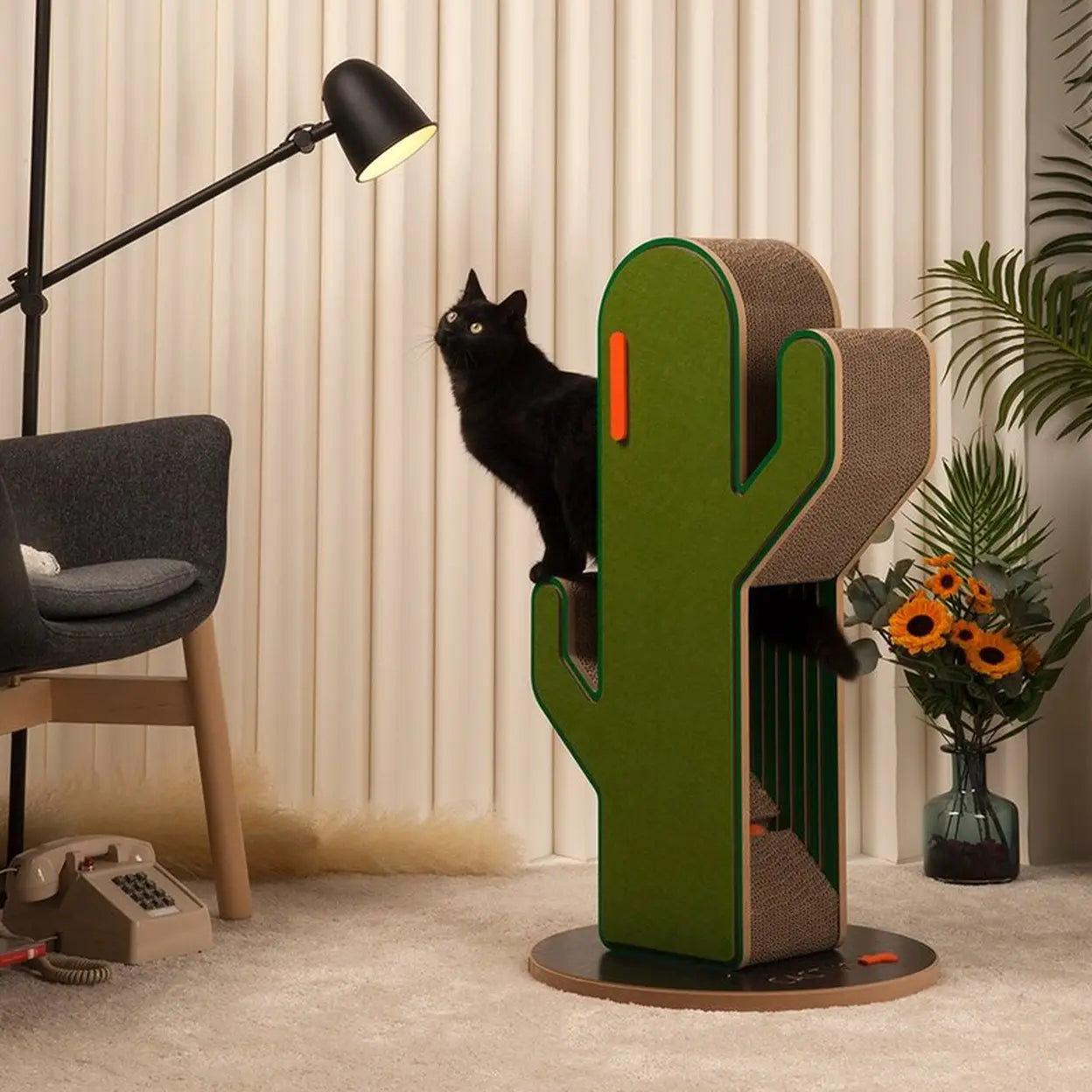 Coneko Urban Oasis Serie - Kleiner Kaktus Katzenklettergerüst - Kratzbaum