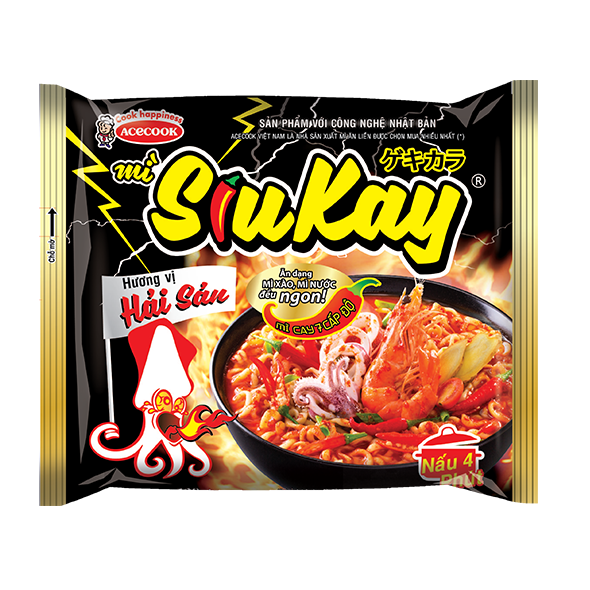 MHD:28.03.2025 Acecook SIUKAY Instant Noodle with Seafood Flavour 127g