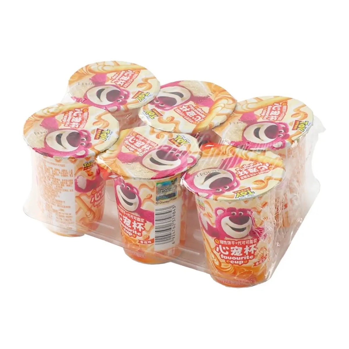 BinQi Herz-Pet-Cup-Kekse – Orangengeschmack (Erdbeerbär-Edition) 25 g*6