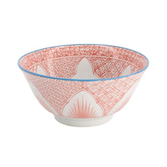 Lily Flower Tayo Bowl 14.8x6.8 550ml Red