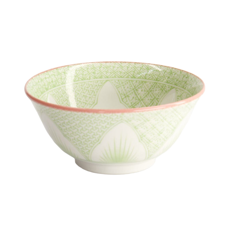 Lily Flower Tayo Bowl 14.8x6.8 550ml Green