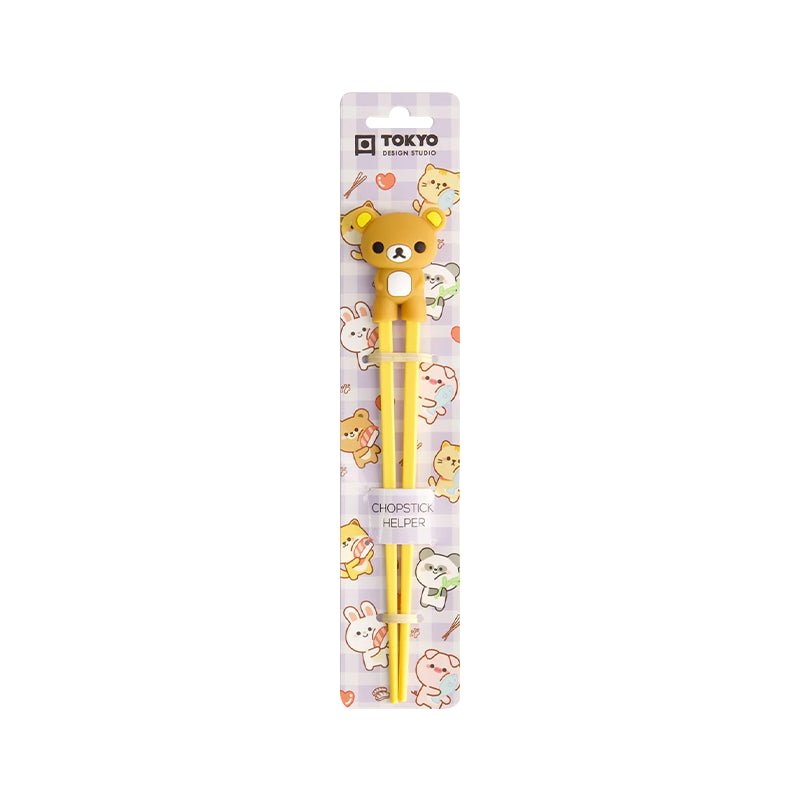 Children Chopsticks Bear Light Brown 22cm