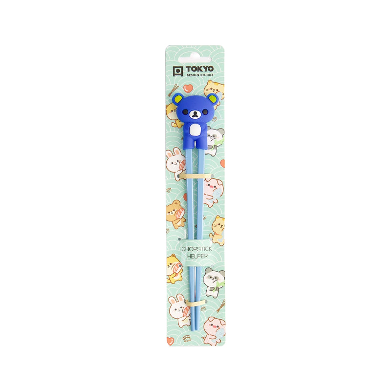 TOKYO DESIGN STUDIO Children Chopsticks - Bear Blue 22cm