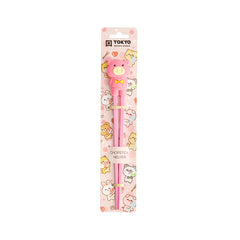 TOKYO DESIGN STUDIO Children Chopsticks - Pink Pig 22cm