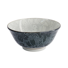 Mixed Bowls Dot Sakura 14.8x6.8cm 500ml Grey/Black
