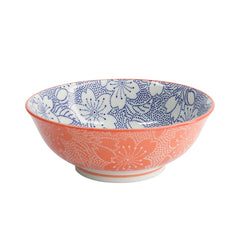 Mixed Bowls Ramen Sakura 19.7x7cm 1000ml Blue/Red