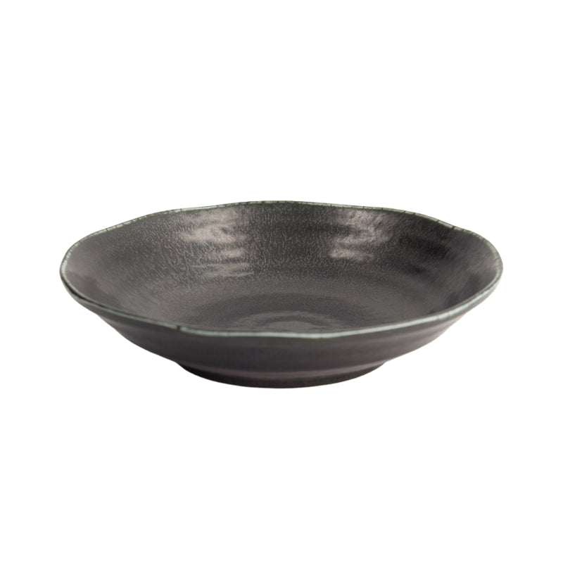 Onyx Noir Shallow Bowl 20.6x4.1cm 550ml