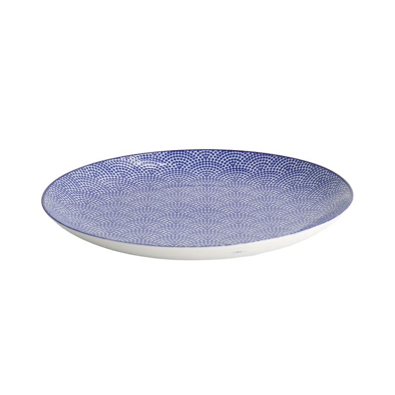 Nippon Blue Plate 25.7x3cm Dots