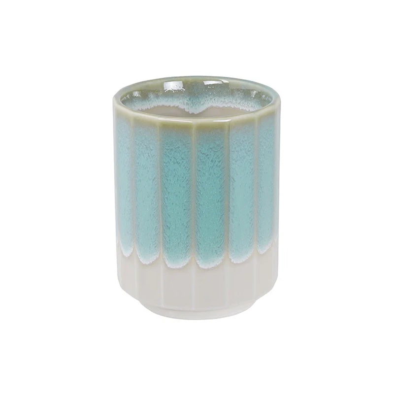 Craft Tea Cup White/Aqua Glaze 7.8x10.2cm 300ml