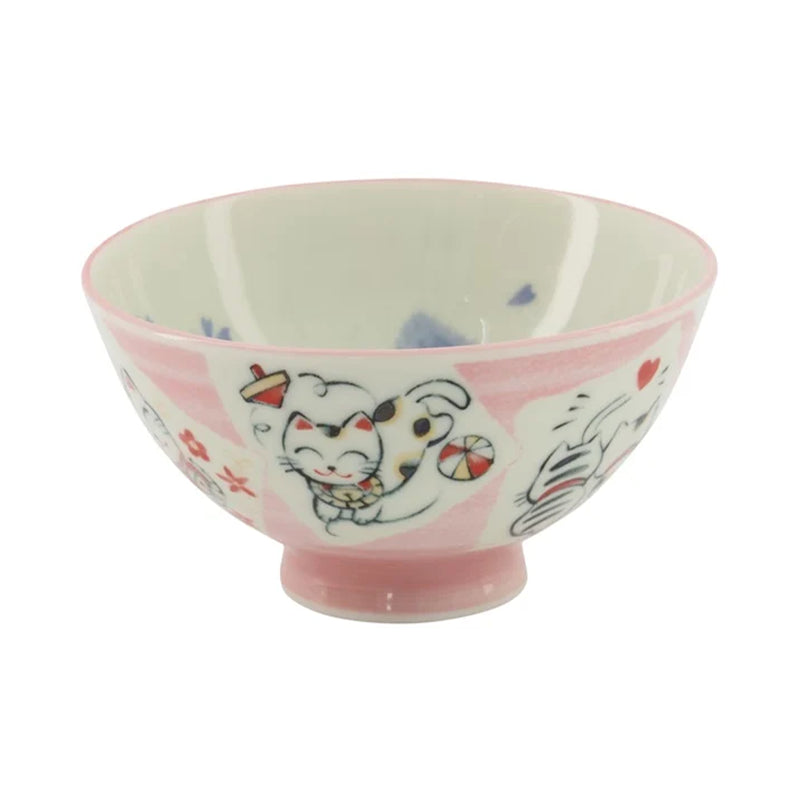 Kawaii Bowls Bowl Cat Neko Pink 11.5x6.2cm 300ml