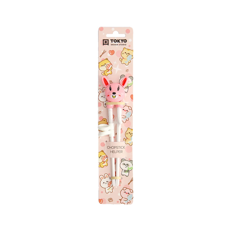 TOKYO DESIGN STUDIO Children Chopsticks - Pink Rabbit 18cm