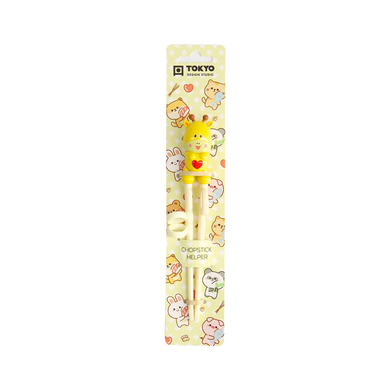 TOKYO DESIGN STUDIO Children Chopsticks - Yellow Giraff 18cm