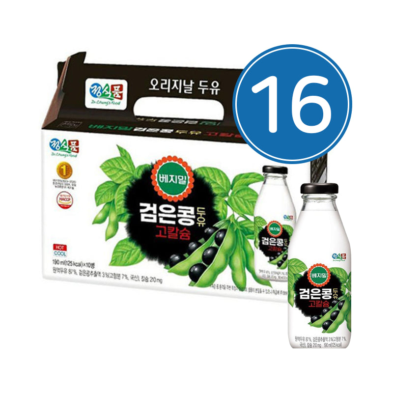 CHUNG'S FOOD Vegemil Sojamilch in Flasche - schwarze Bohnen [Box]