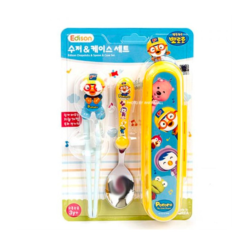 EDISON Pororo & Freunde Löffel-Essstäbchen Set