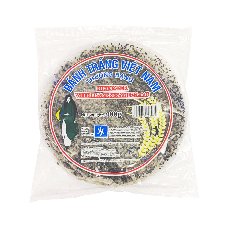 HEUSCHEN Reispapier mit Schwarz Sesame | 22 cm