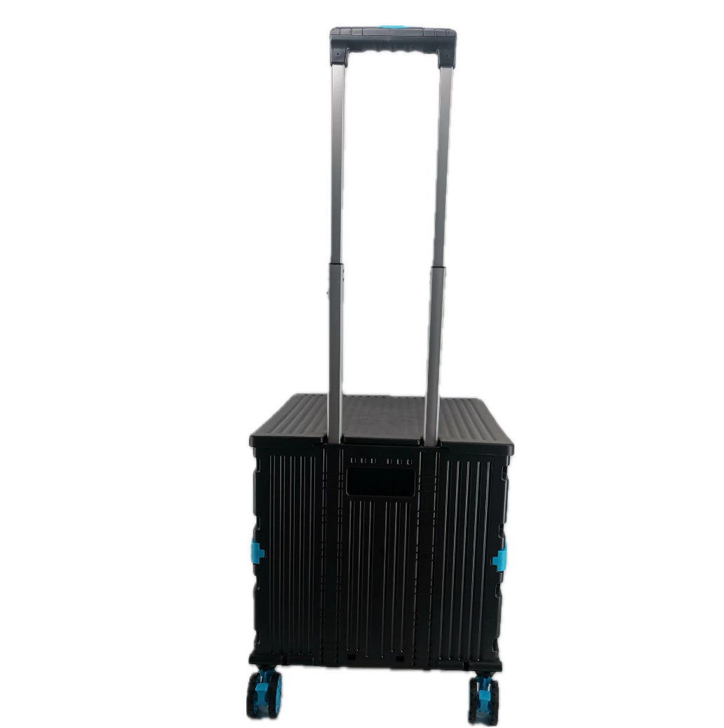 Einkaufstrolley, Klappbar, Einkaufsroller bis 35 kg, Verstellbarer Griff, Mit Rollen