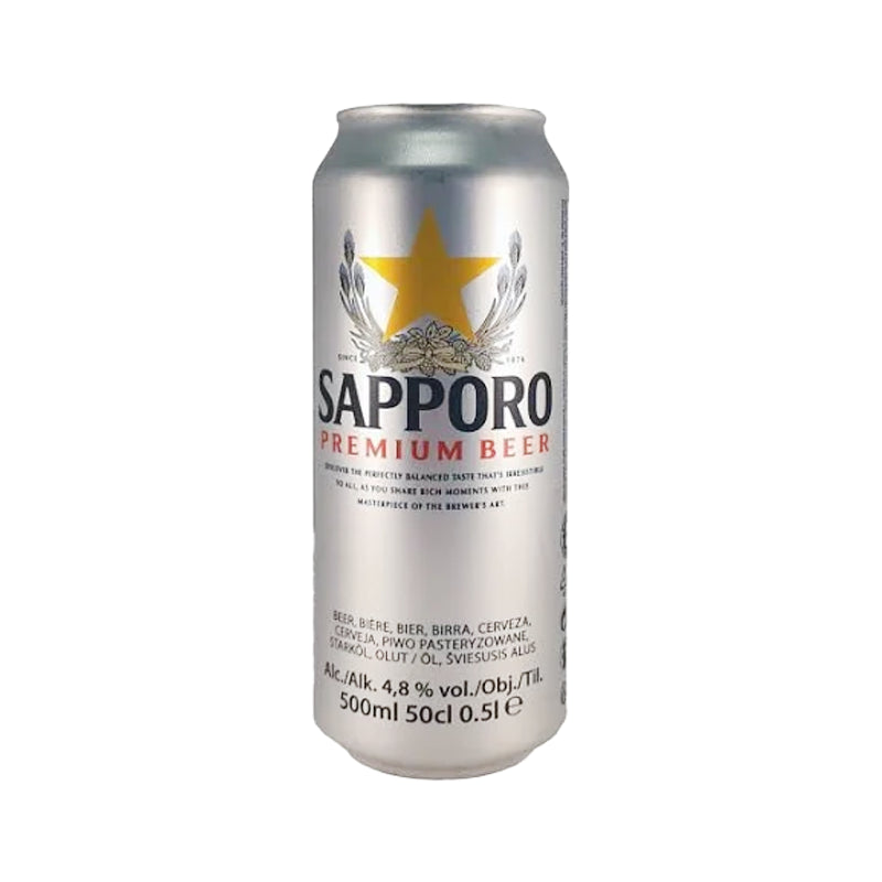 SAPPORO Bier 4.8% in Dose mit Pfand 500ml