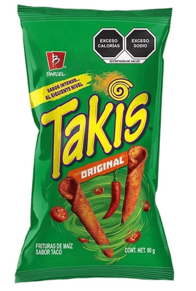 MHD:08.11.2023 Takis Original Rolled Spicy Small Corn Tortilla Chips, Hot Chilli Flavoured, 90g