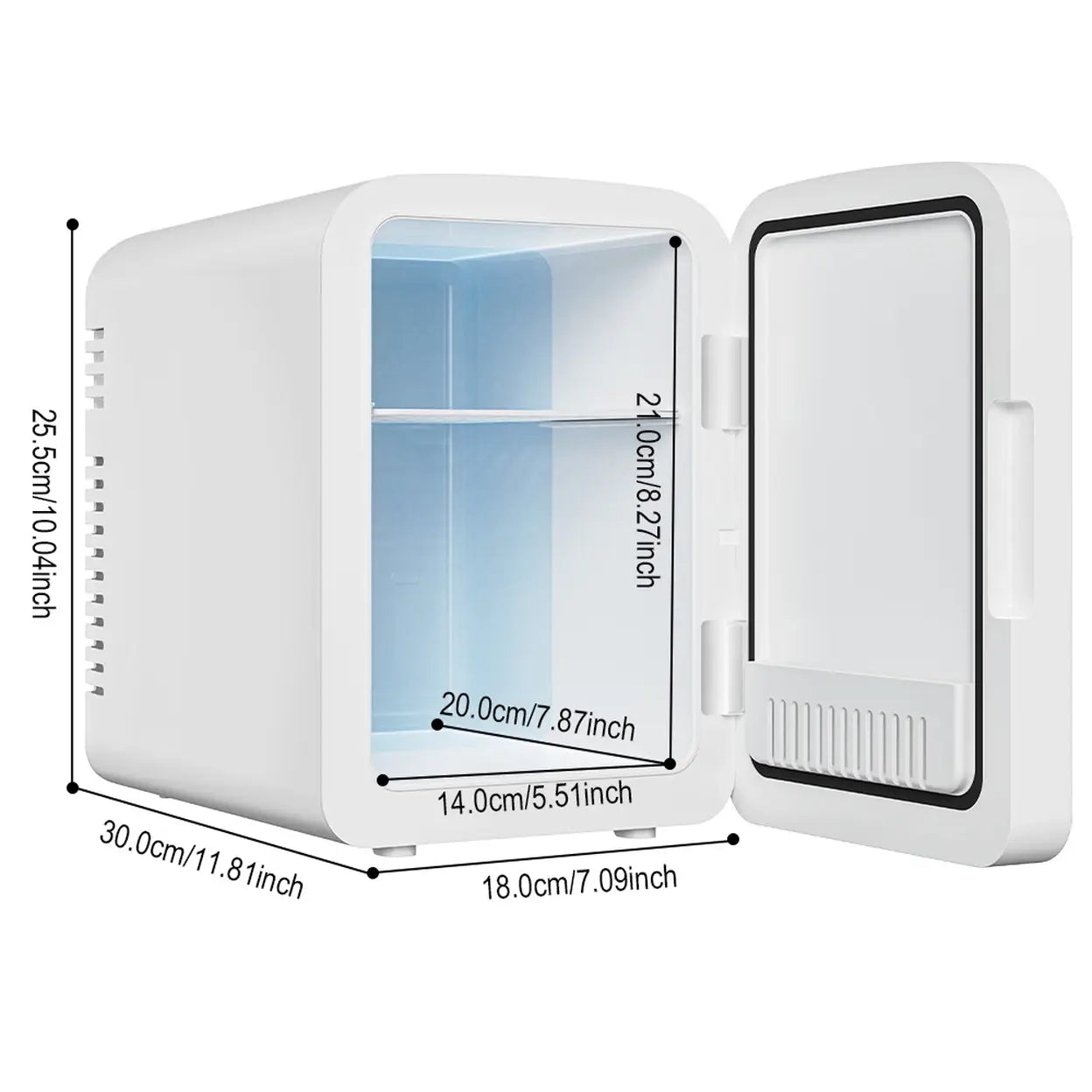 AFC Tragbarer Mini-Kühlschrank mit Spiegel 6 l - 9