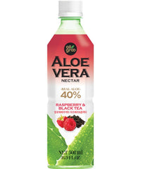 MHD:21.05.2025 ALLGROO Aloe Vera Nektar Schwarztee-Himbeere 500 ml