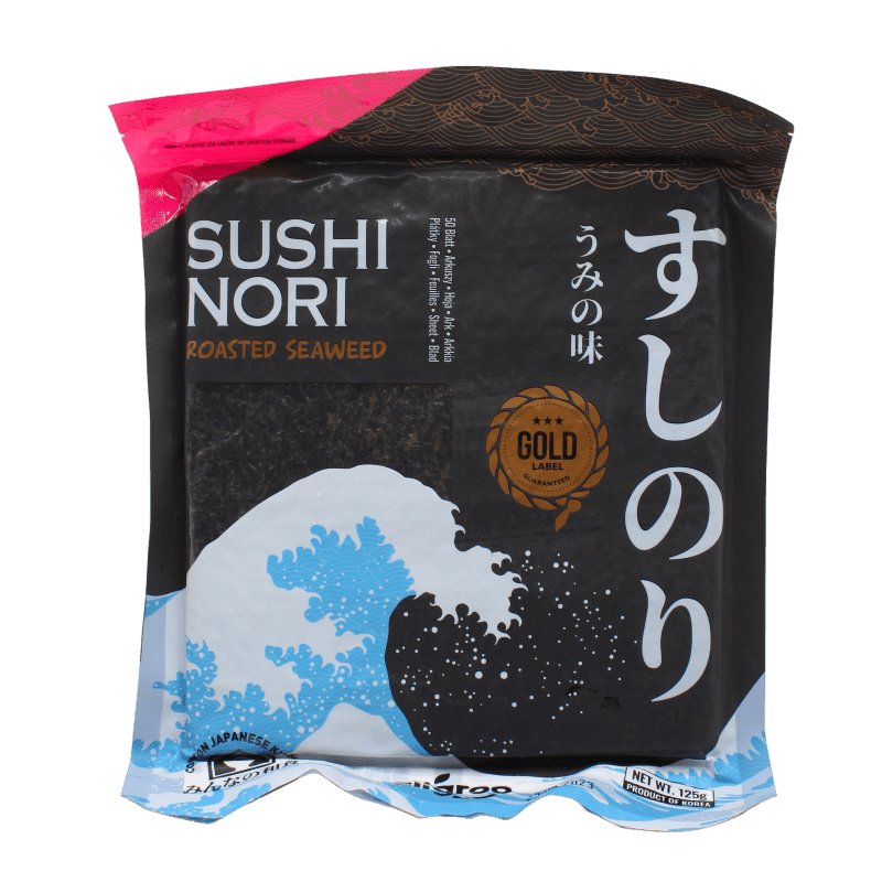 MHD:26.07.2024 Allgroo Sushi Nori Geröstete Algen Gold Label 125 g