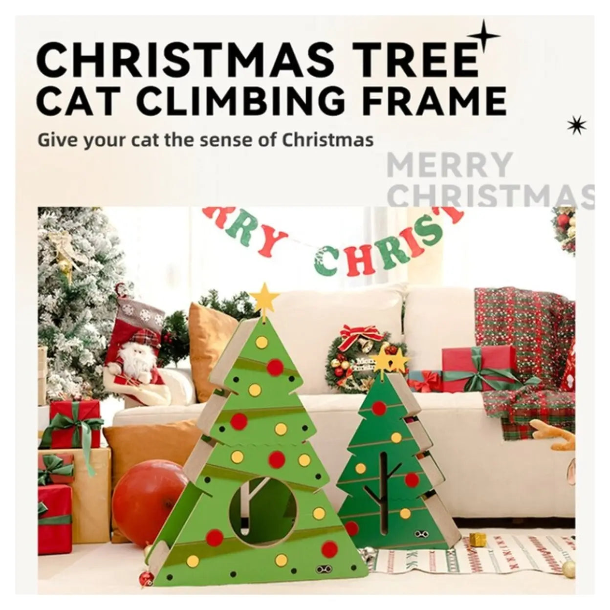 CONEKO Weihnachtsbaum-Kratzbaum, Klein - 5