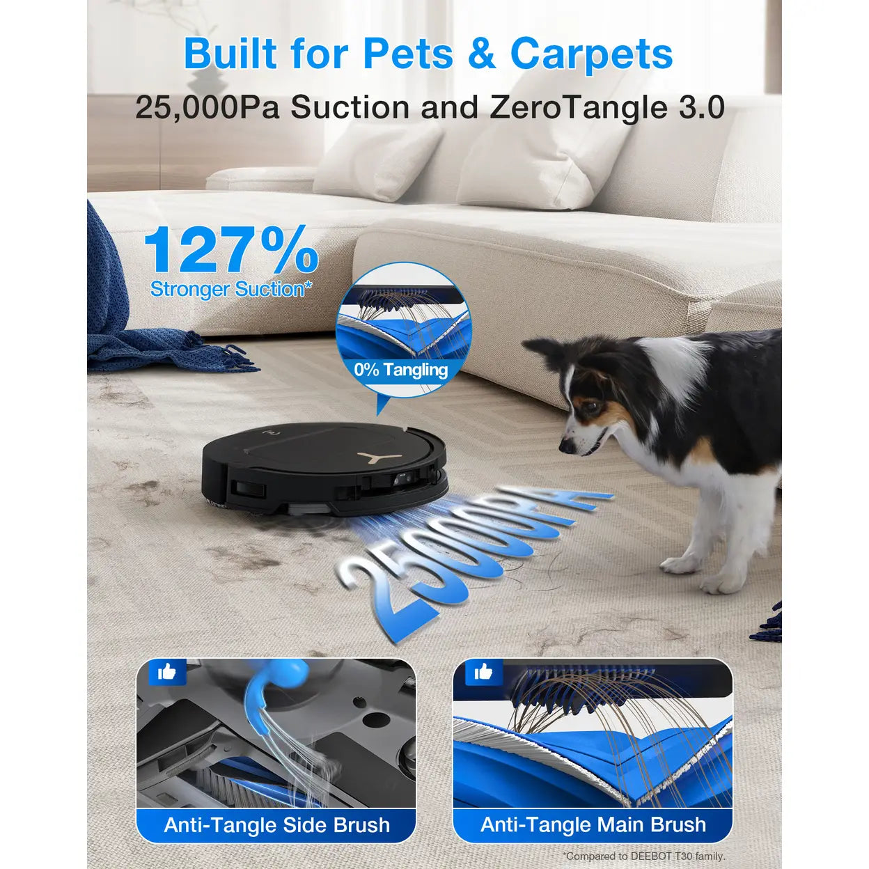 ECOVACS DEEBOT T50 PRO OMNI BLACK Gen 3 Saug- & Wischroboter (Schwarz) - 2