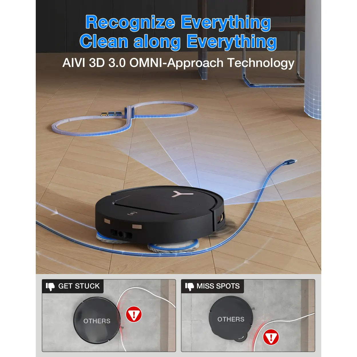 ECOVACS DEEBOT T50 PRO OMNI BLACK Gen 3 Saug- & Wischroboter (Schwarz) - 6