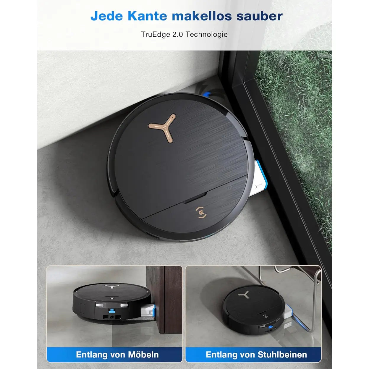 ECOVACS Saugroboter DEEBOT X9 PRO Omni, Mit Wischfunktion, 16.600 Pa, OZMO Roller, ZeroTangle 3.0, TruEdge 2.0, Heißwasser-Moppwäsche, Heißlufttrocknung, All-in-One Omni Station, YIKO-GPT, 1 stück - 4