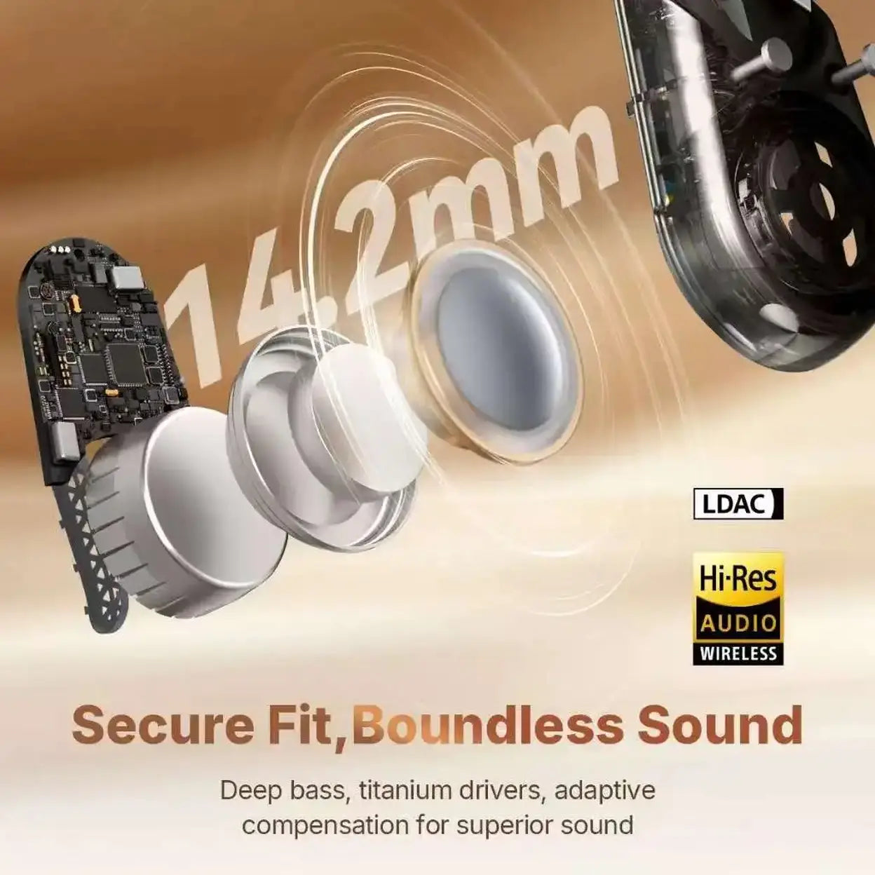 EDIFIER A6 Open-Ear Bluetooth-5.4-Kopfhörer, Elfenbein - 2