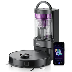 EUREKA E20 Plus Saugroboter mit 8000 Pa Saugkraft und Selbstentleerungsstation, Anti-Verhedderungsfunktion, 3D-Hindernisvermeidung, 180 Min. Laufzeit, DuoDetect KI, Schwarz - 1