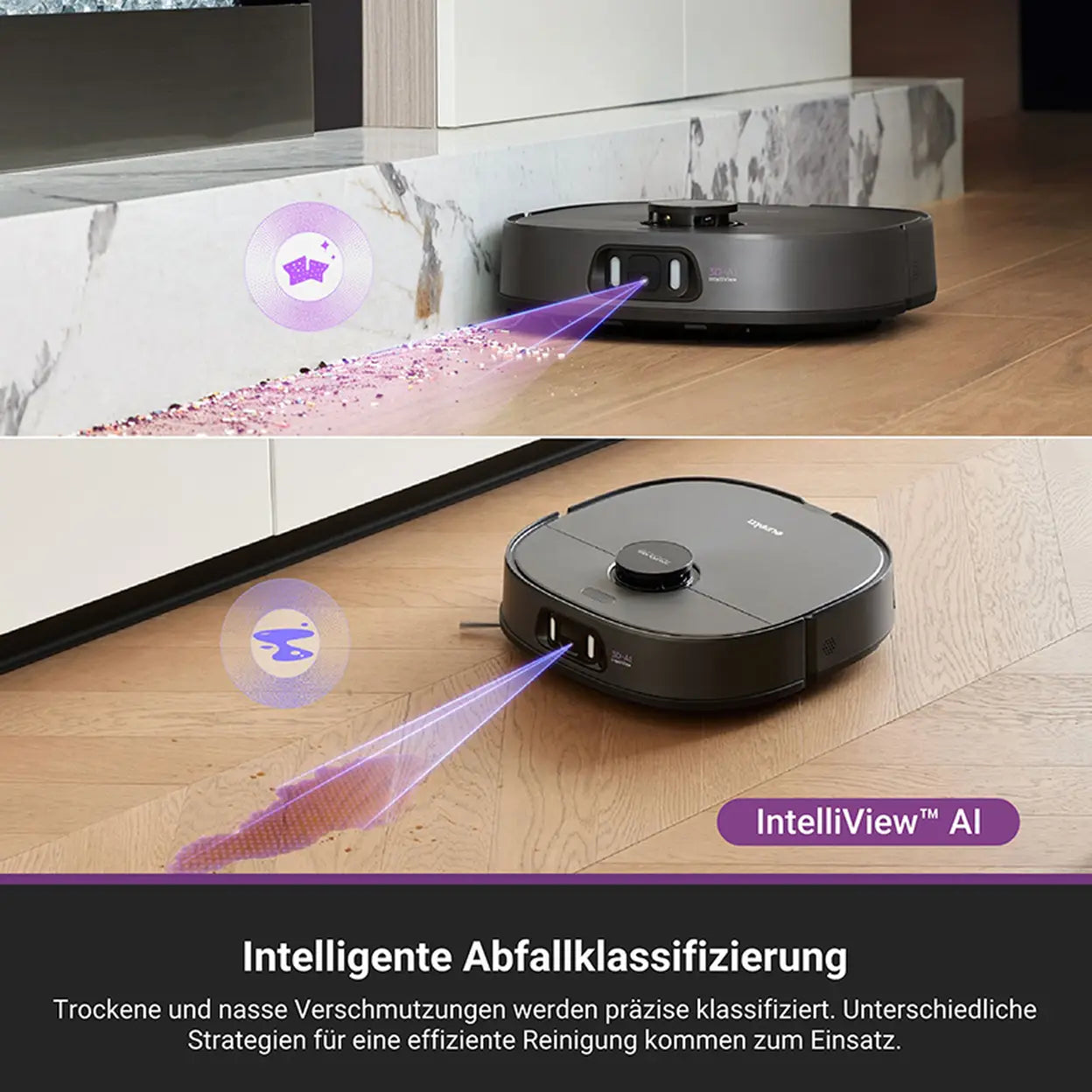 EUREKA J15 Pro Ultra Saugroboter, Saugroboter mit Wischfunktion, 16200 Pa Saugkraft, 75 °C Heißwasserreinigung, Selbstreinigung, Anti-Verhedderungs-Technologie, LDS-Navigation - 2