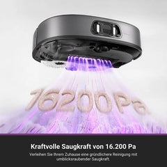 EUREKA J15 Pro Ultra Saugroboter, Saugroboter mit Wischfunktion, 16200 Pa Saugkraft, 75 °C Heißwasserreinigung, Selbstreinigung, Anti-Verhedderungs-Technologie, LDS-Navigation - 4