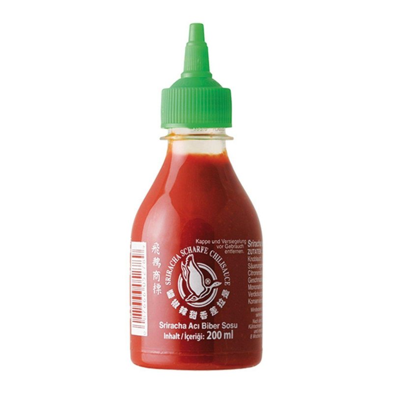 MHD:28.03.2025 Flying Goose - Sriracha scharfe Chilisauce "Original" - grüner Deckel - 200 ml
