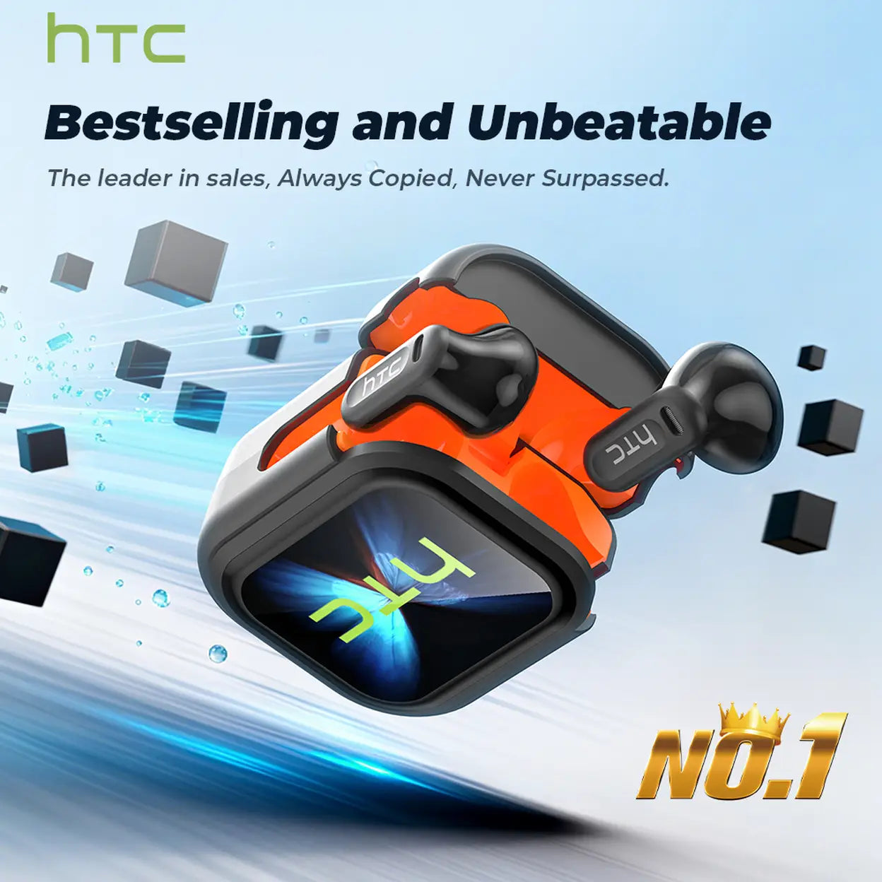 HTC NE20 Bluetooth-5.4-Ohrhörer mit LED-Display - 3