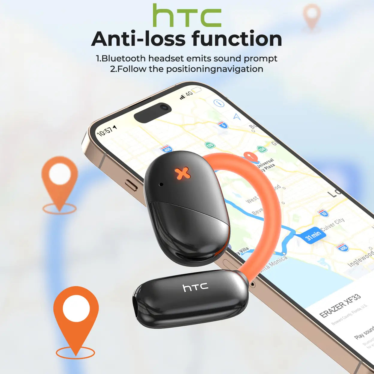 HTC NE33 OWS Bluetooth-6.0-Ohrhörer mit Touchscreen - 4