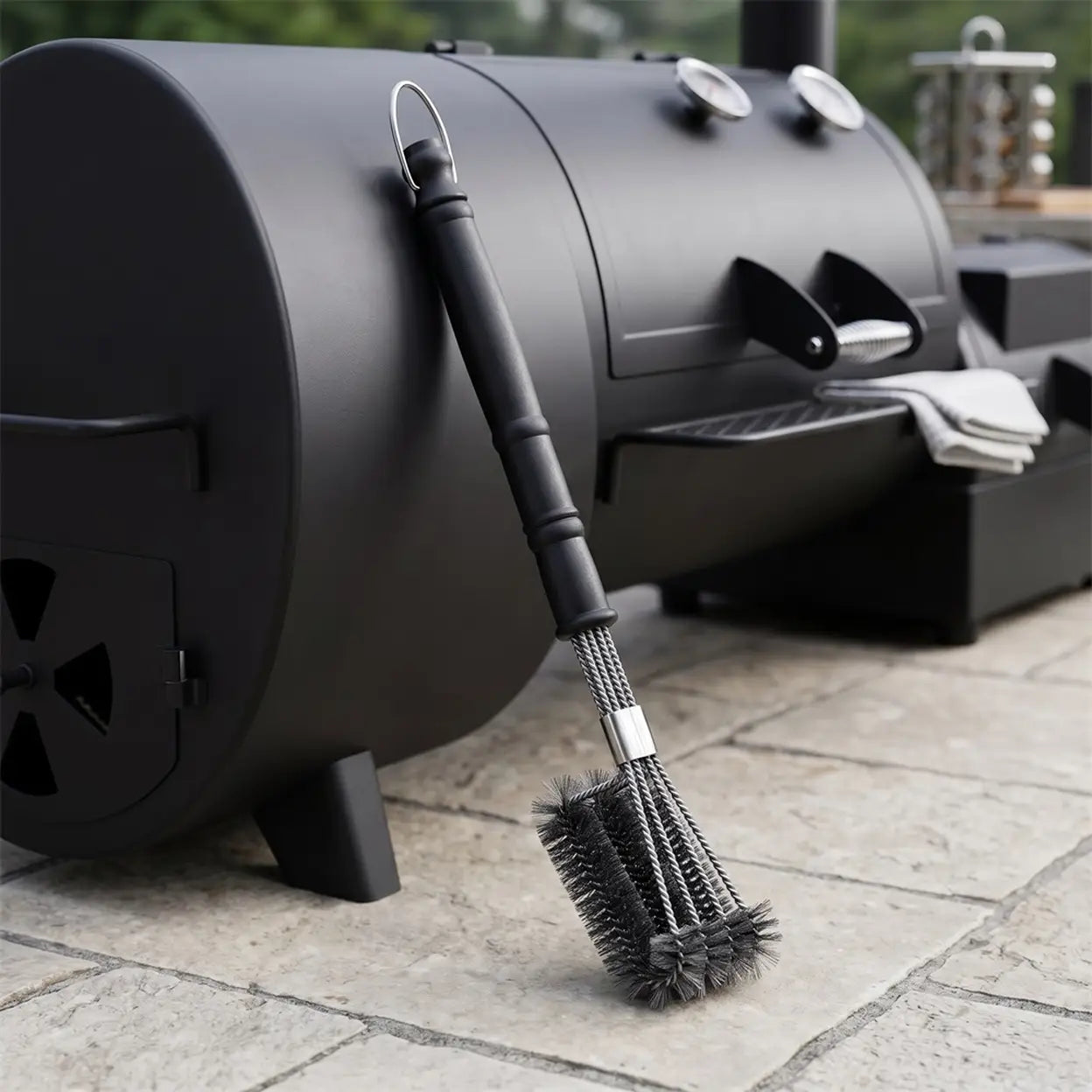 HUACAN Grillzubehör-Set mit Ölpinsel, Bürste und Zange - 3