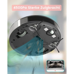 LEFANT N1 Weißer Roboter-Staubsauger, 4500Pa starke Saugkraft, 165 Minuten Akkulaufzeit, 4 Reinigungsmodi, Ideal für Staubsauger-Roboter gegen Tierhaare - 2