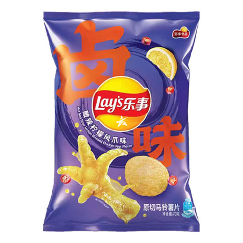 MHD: 15.02.2025 - Lay´s Potato Chip Lemon Chicken Feet 70 g