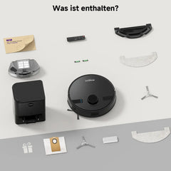 monsga MS1 MAX Saug- und Wischroboter, 9000 Pa Saugkraft, 4,0 l Selbstentleerungsstation, LiDAR-Navigation, 180 Min. Laufzeit, App-/Fernbedienungs-/Sprachsteuerung, für Hartböden und Teppiche - 2