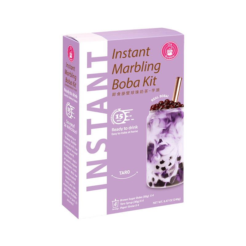 O`s BUBBLE Instant Marbling Boba Kit - Taro 4 x 60 g