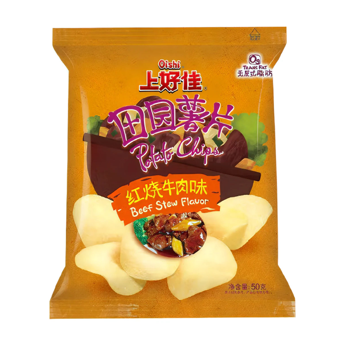 OISHI Kartoffelchips geschmortes Rindfleisch 50 g