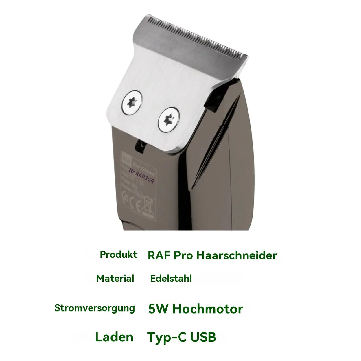 RAF Kabelloser Profi-Haartrimmer 5 W mit USB-C - 5