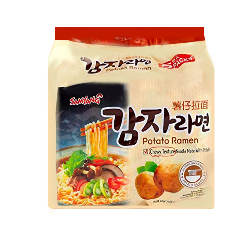 SAMYANG Potato Ramyun Kartoffel-Ramen 5 × 120 g